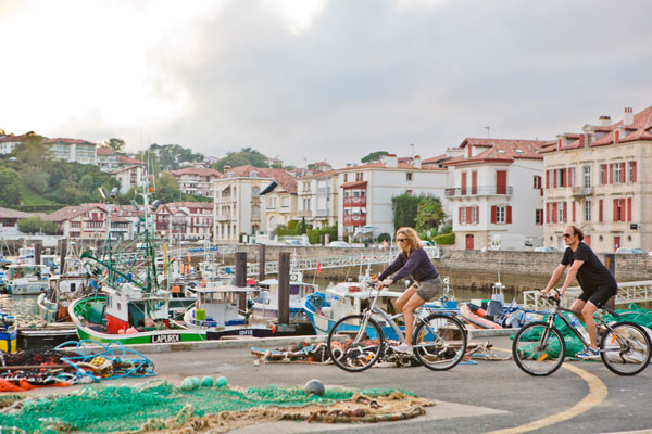 Fahrrad fahren Hafen St Jean de Luz