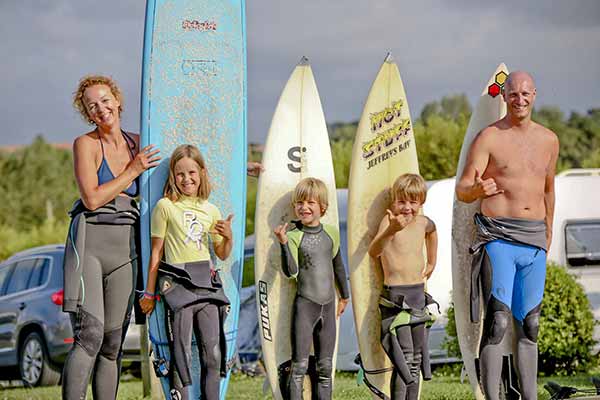 surfing and campsite in the Basque Country